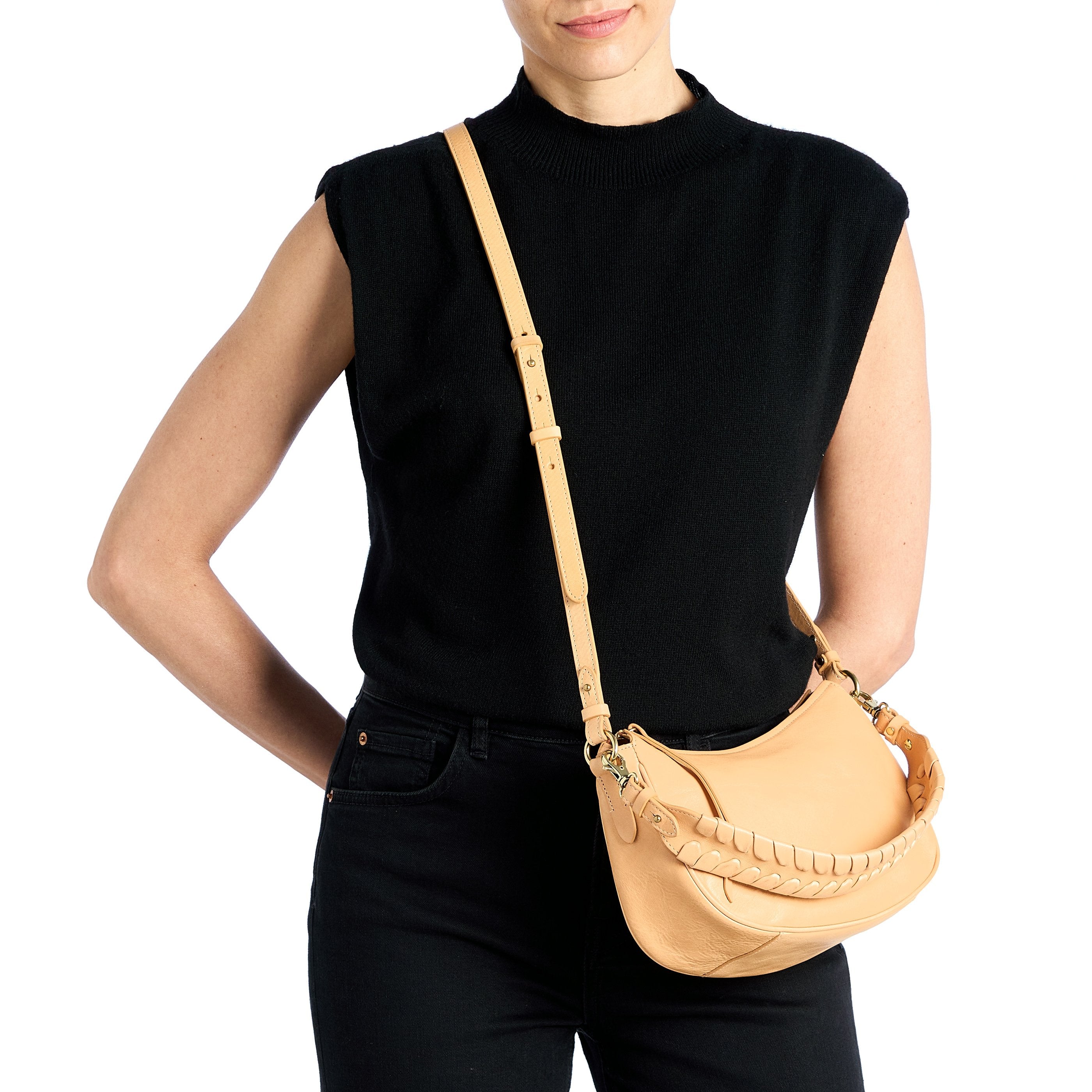 Trama | Women's crossbody bag in leather color natural — 
product detail view
 — 6 of 7