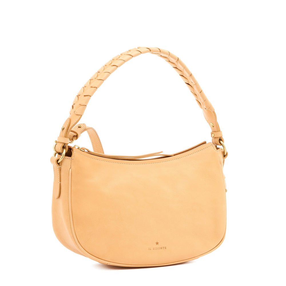 Trama | Women's crossbody bag in leather color natural — 
side view
 — 3 of 6