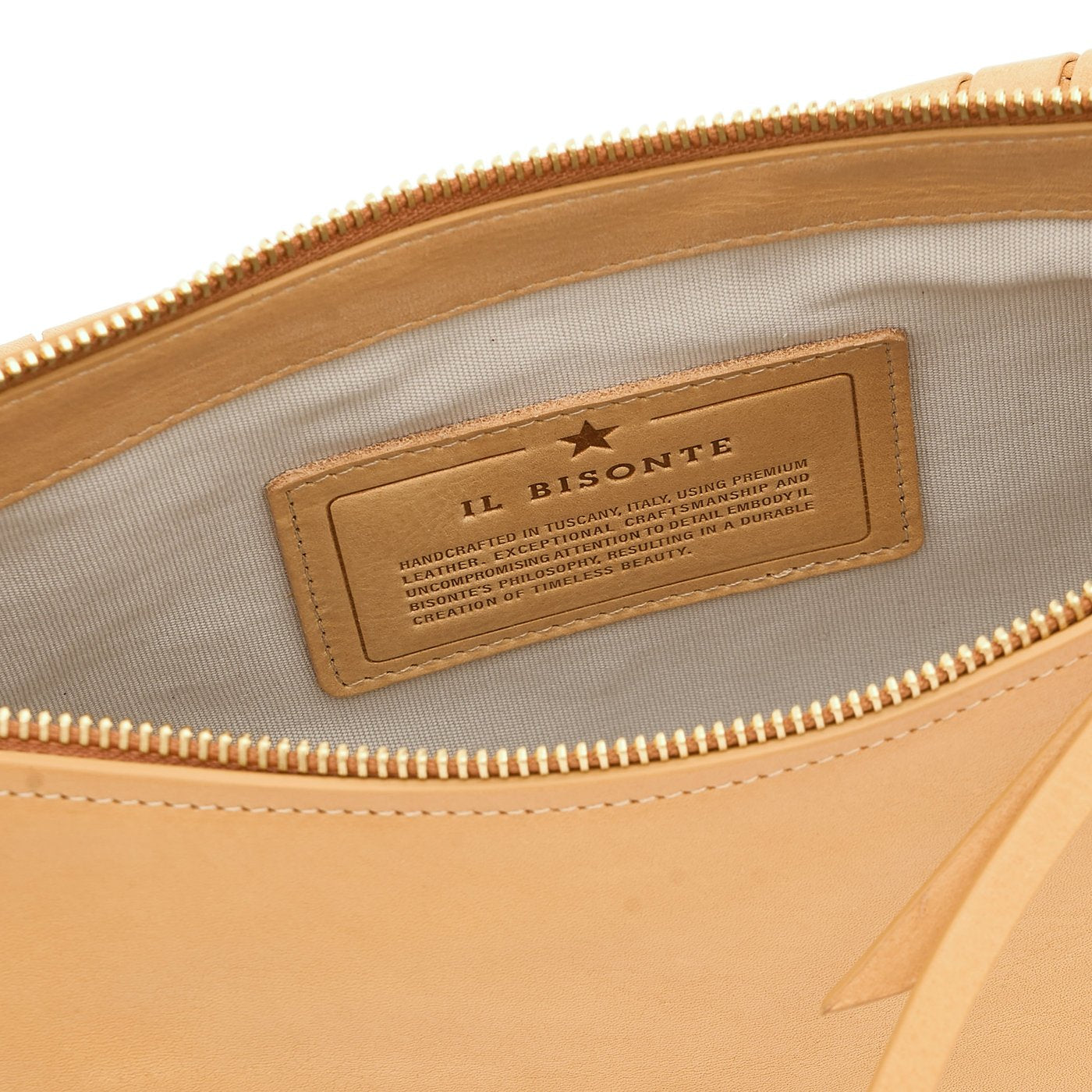 Trama | Women's crossbody bag in leather color natural — 
interior detail view
 — 5 of 7