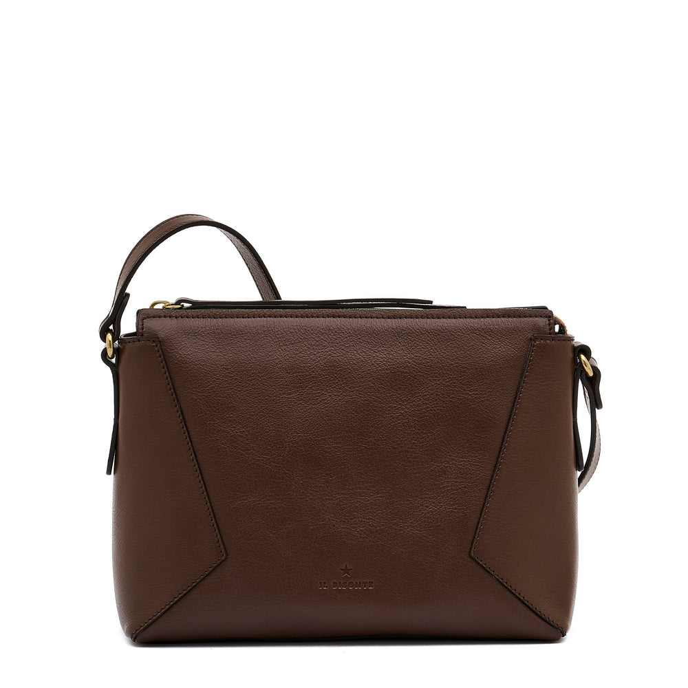 Storia | Women's crossbody bag in leather color brown tabacco — 
front view
 — 1 of 5