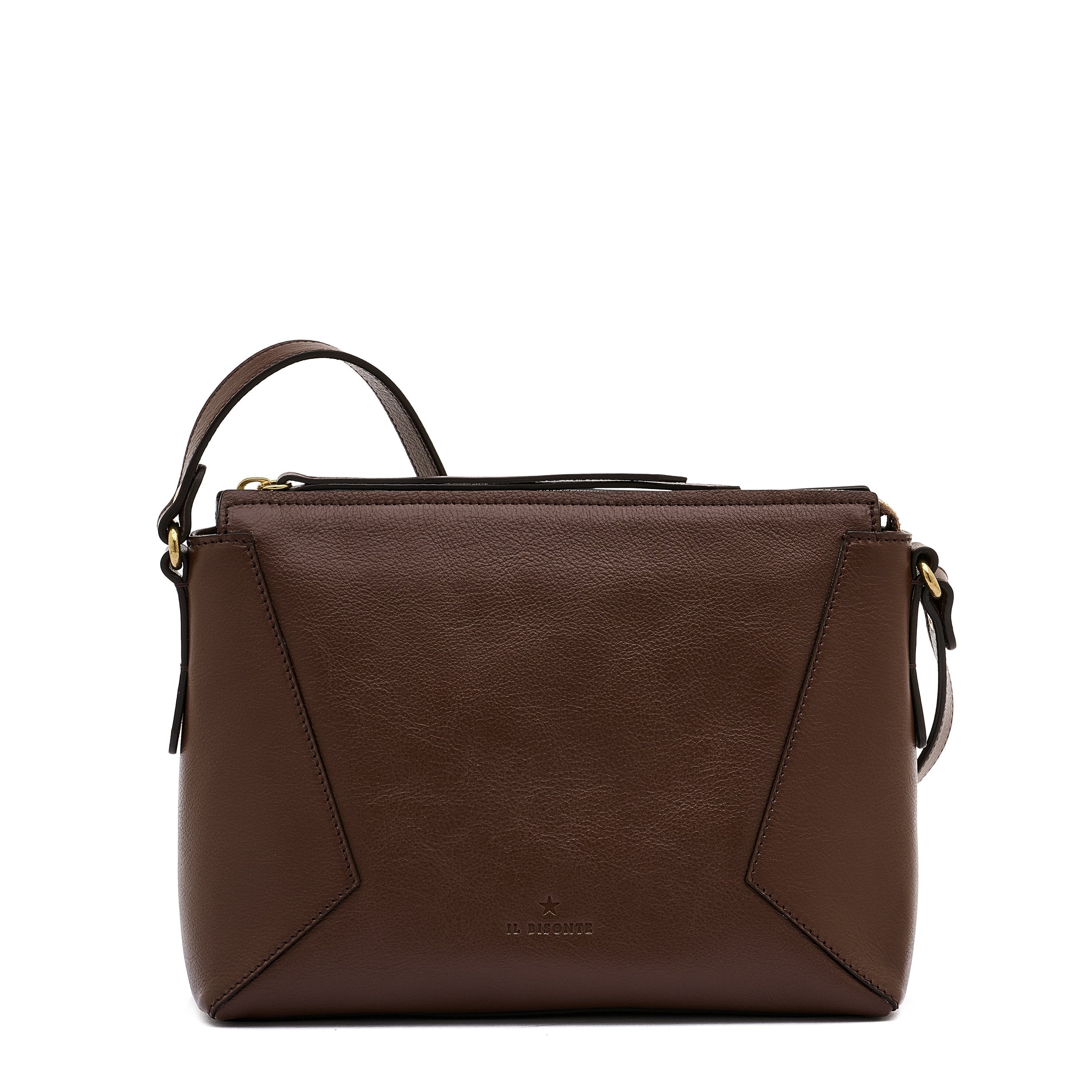 Storia | Women's crossbody bag in leather color brown tabacco — 
front view
 — 1 of 5