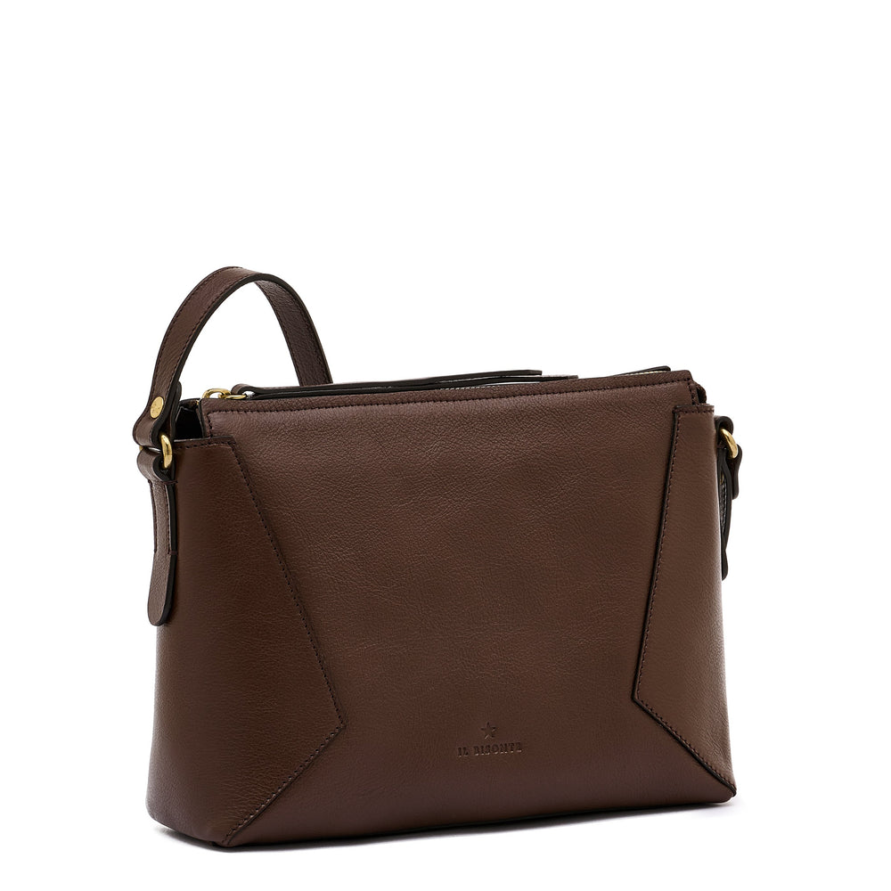 Storia | Women's crossbody bag in leather color brown tabacco — 
side view
 — 3 of 5