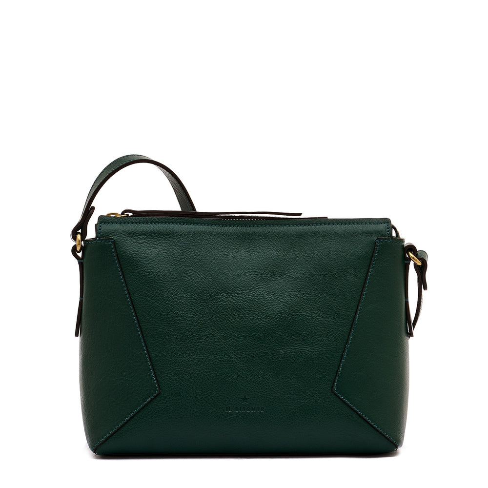 Storia | Borsa a tracolla da donna in pelle colore verde oleandro — 
front view
 — 1 of 5