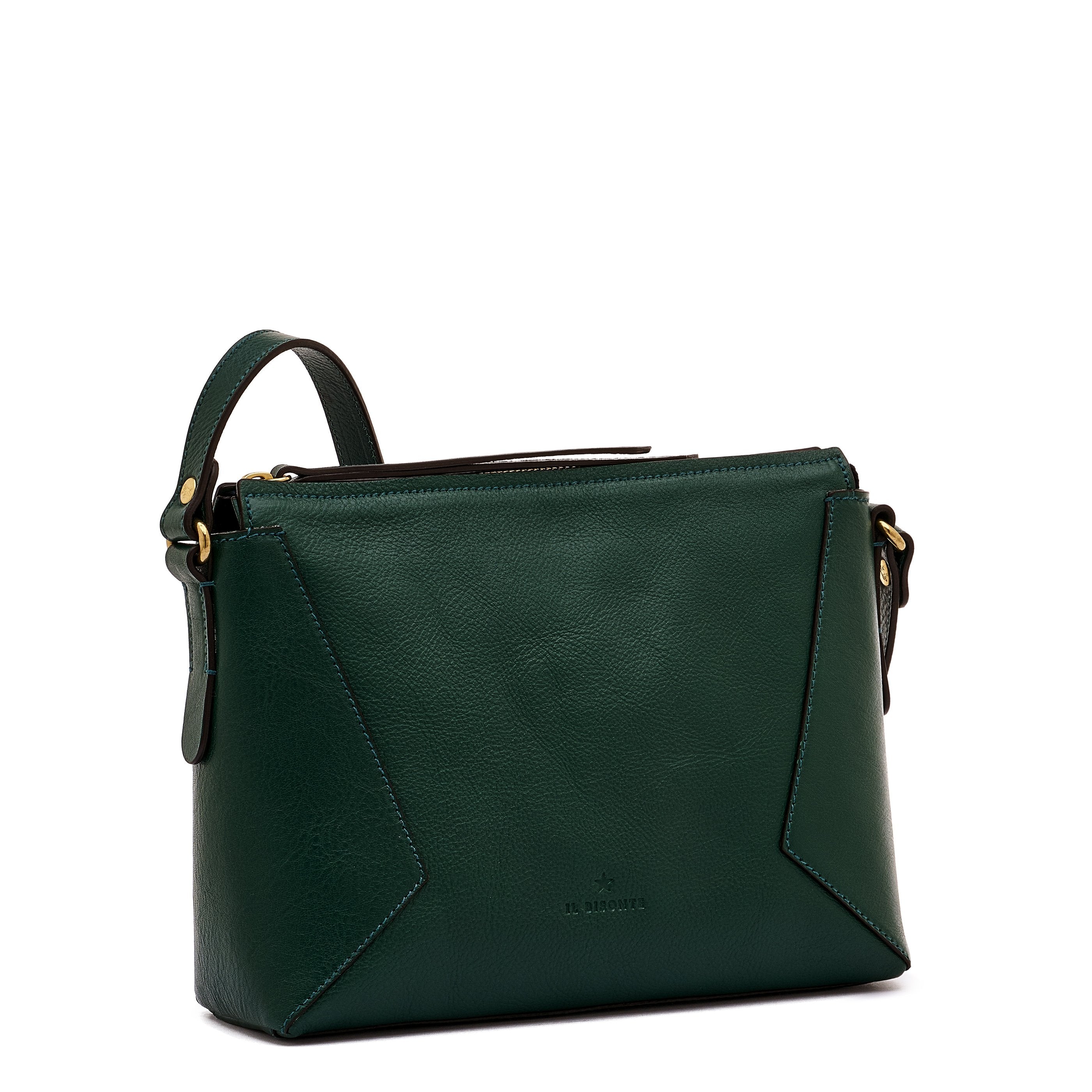 Storia | Borsa a tracolla da donna in pelle colore verde oleandro — 
side view
 — 3 of 5