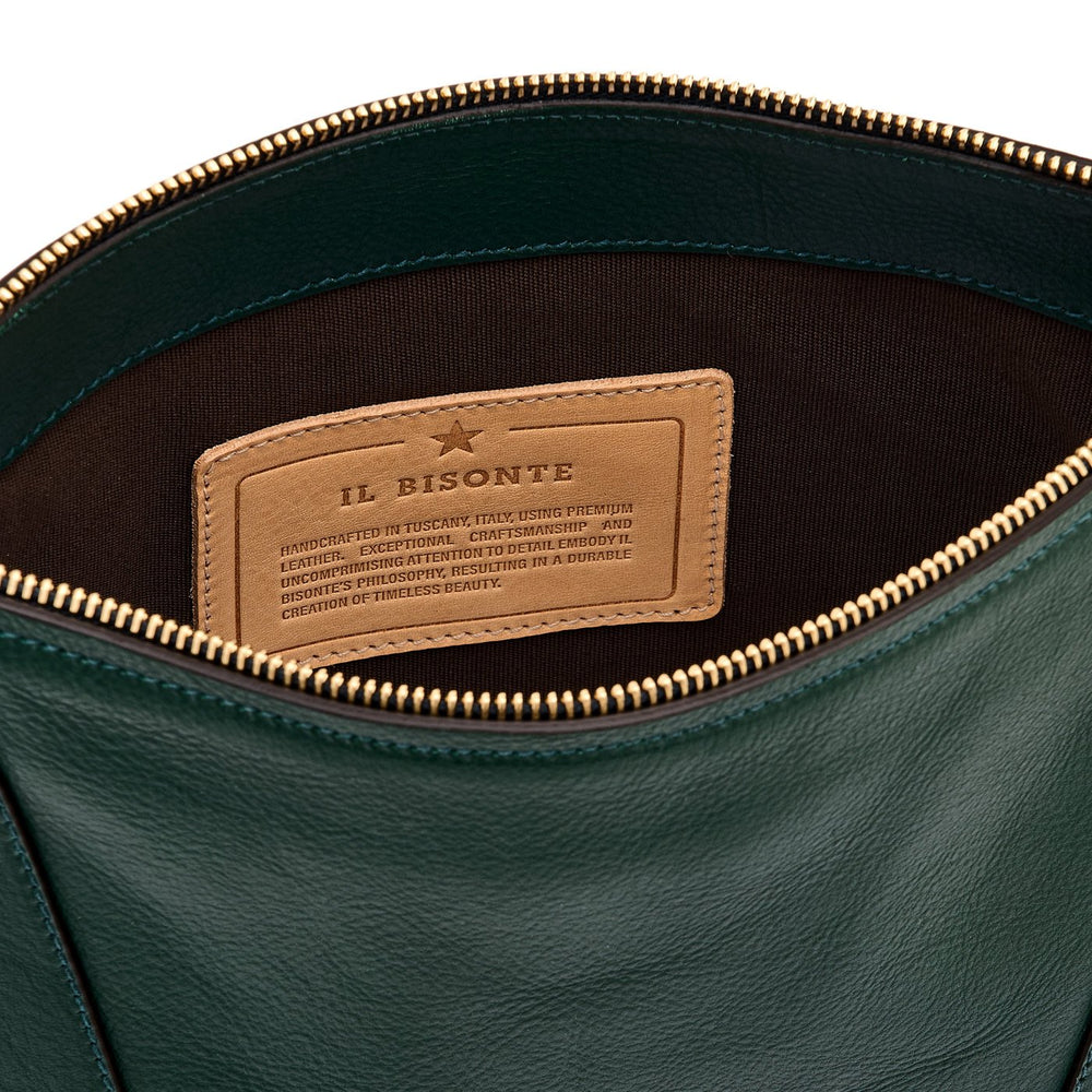Storia | Borsa a tracolla da donna in pelle colore verde oleandro — 
interior detail view
 — 5 of 5