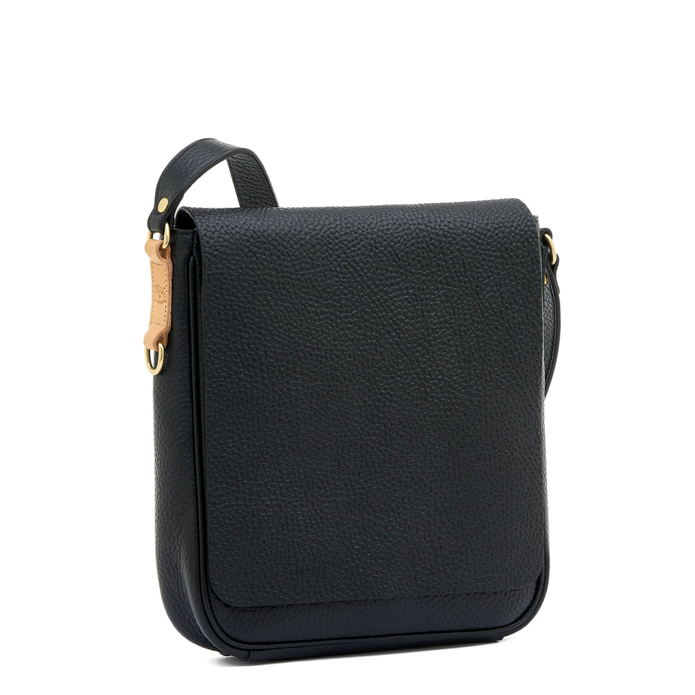 Segno | Sac bandouliere pour homme en cuir couleur noir — 
side view
 — 3 of 4