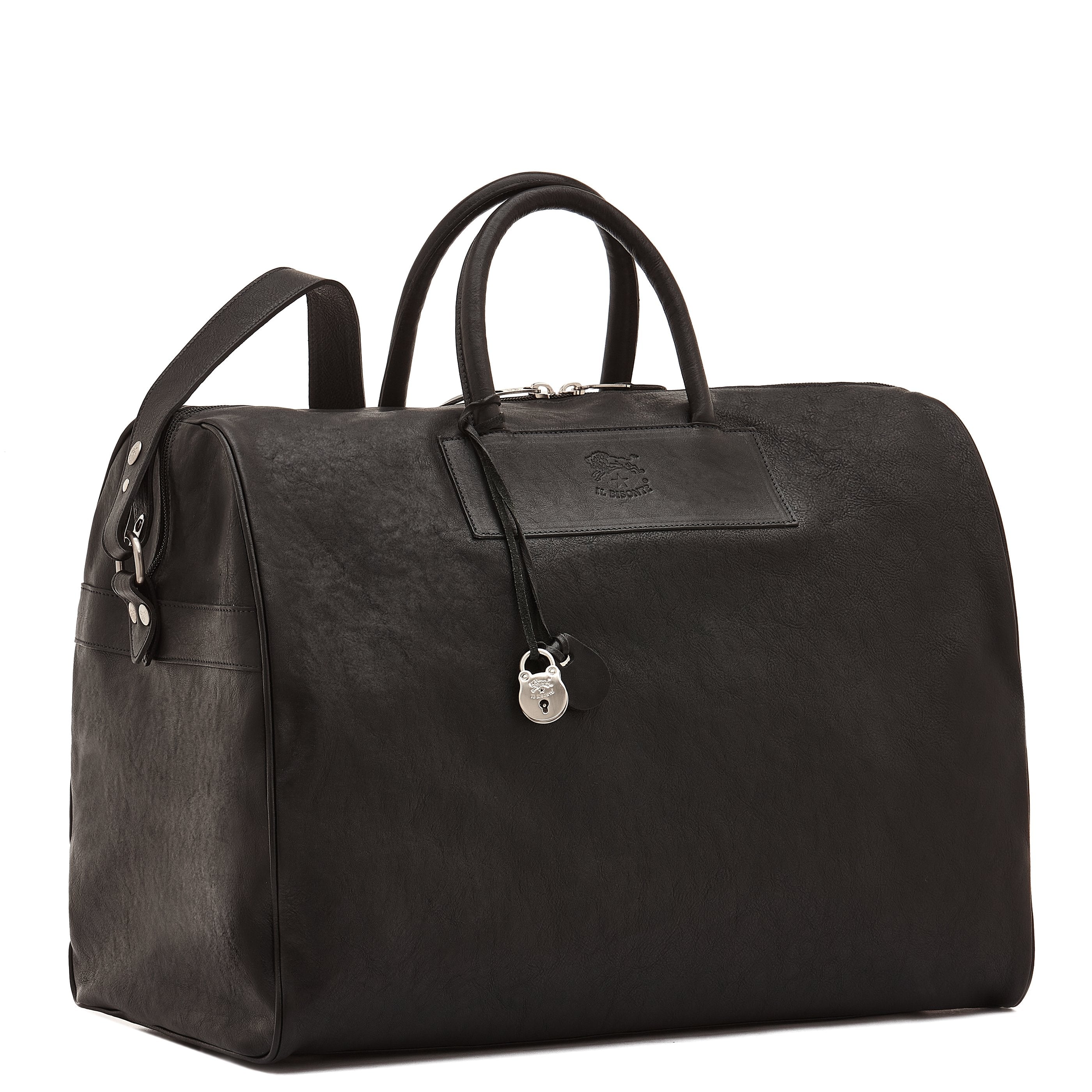 Lorenzo | Travel Bag in Vintage Leather color Black