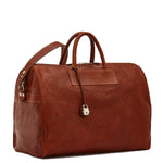 Lorenzo | Travel Bag in Vintage Leather color Dark Brown Seppia