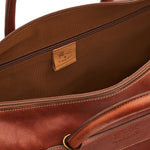 Lorenzo | Travel bag in vintage leather color sepia