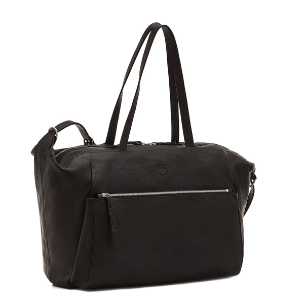 Santo spirito | Travel bag in vintage leather color black