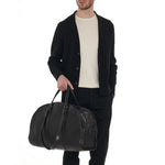 Frame | Travel bag in vintage leather color black