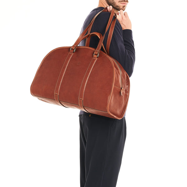 Frame | Travel bag in vintage leather color sepia