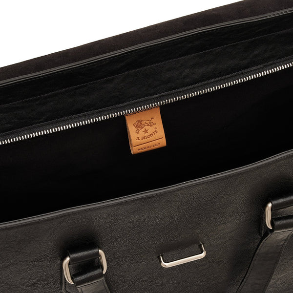 Belfiore | Men's travel bag in vintage leather color black