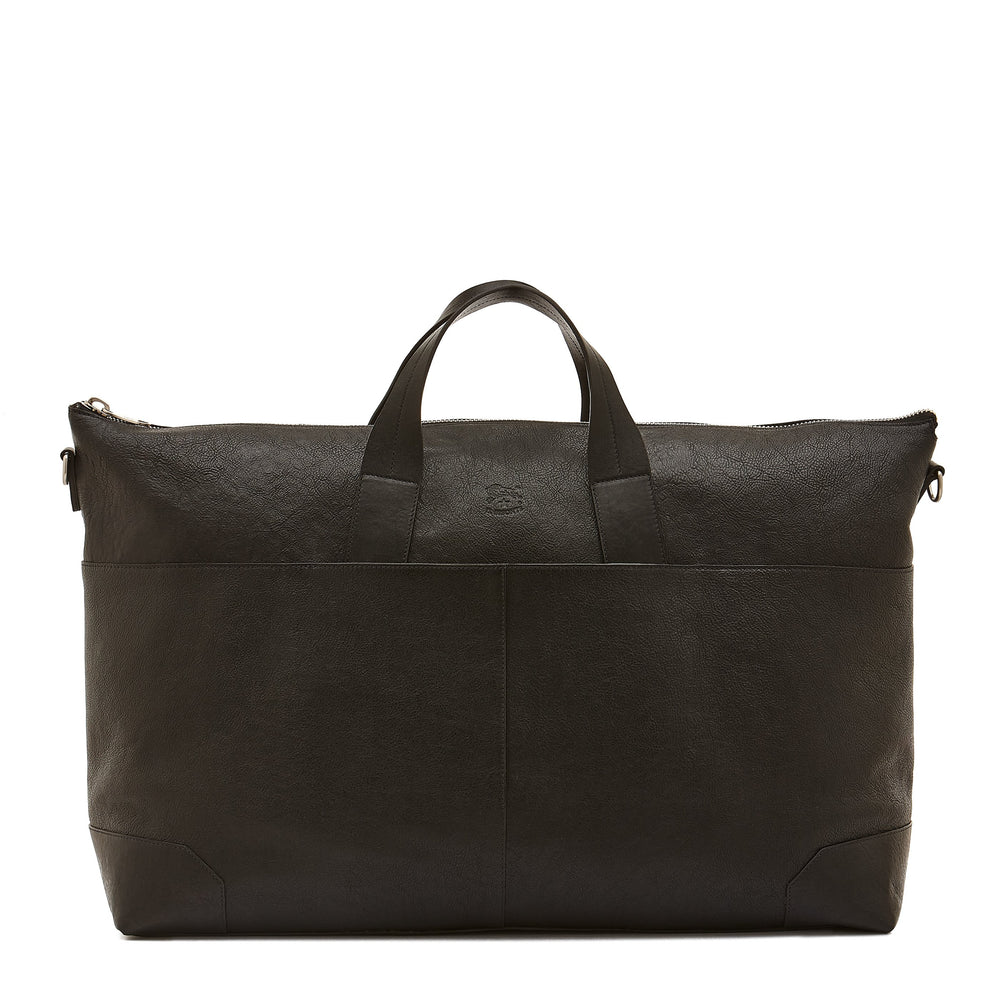 Oriuolo | Borsa Da Viaggio Da Uomo In Pelle Invecchiata Colore Nero – Il Bisonte - Foto 8