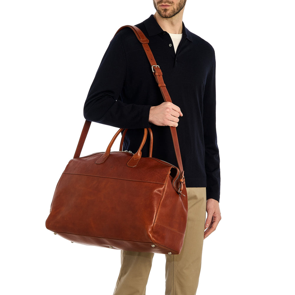 Archetipo | Sac voyage pour homme en cuir vintage couleur sépia