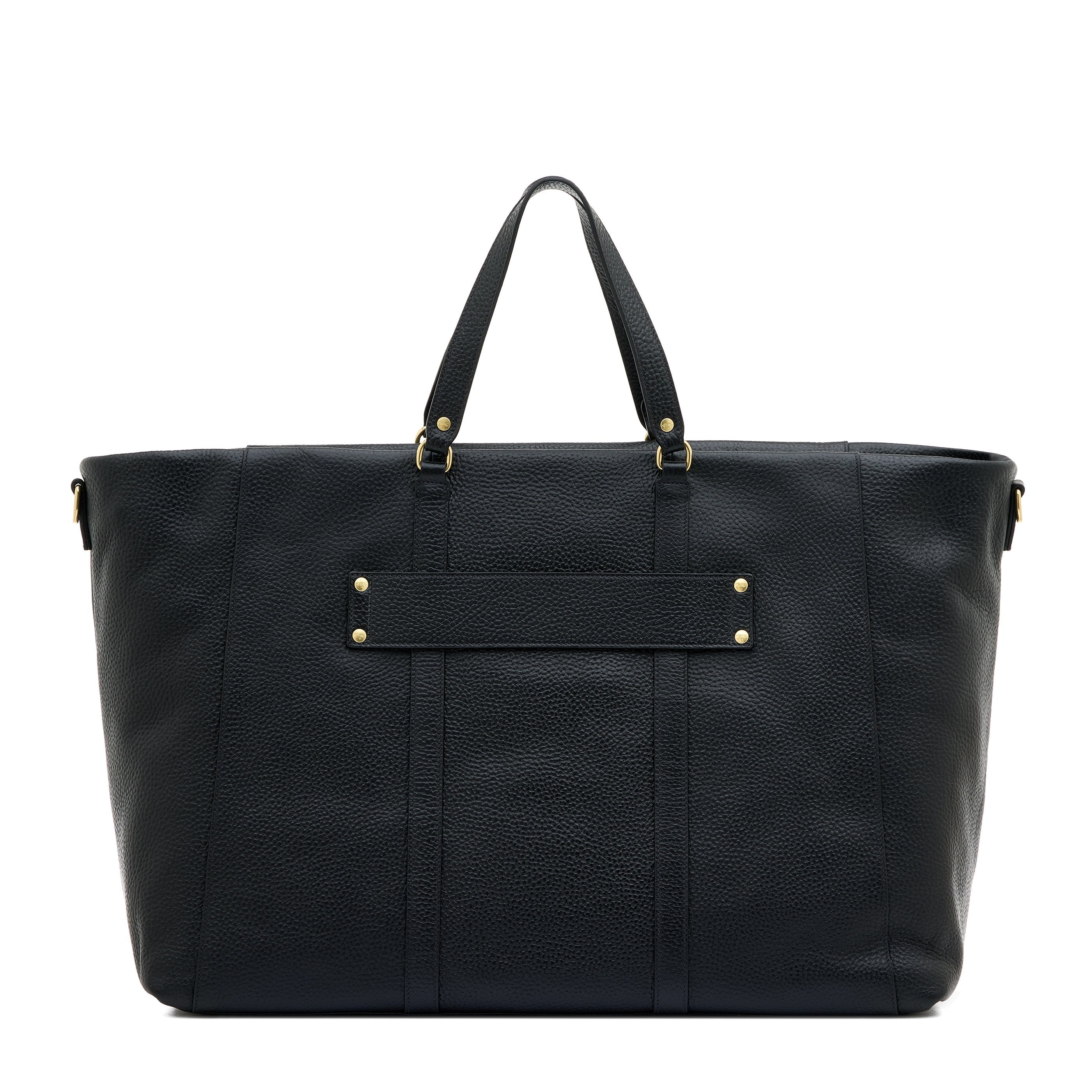 Segno | Men's travel bag in leather color black — 
back or detail view
 — 4 of 7