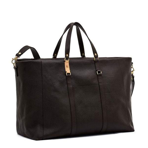 Segno | Sac voyage pour homme en cuir couleur brun foncé