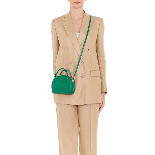 Quercia | Women's handbag in leather color emerald