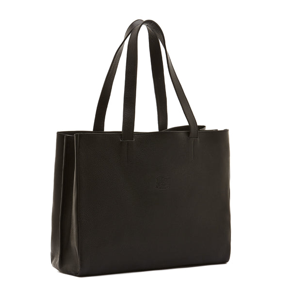 Opale | Women's handbag in leather color black