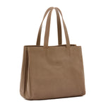 Opale | Women's Handbag in Leather color Light Grey
