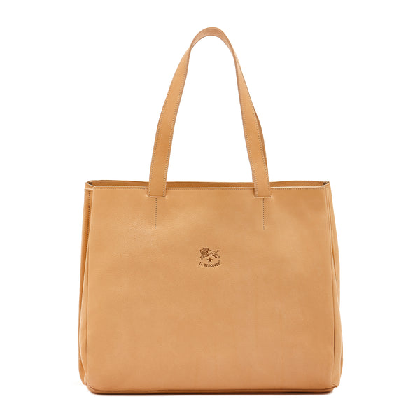 Opale | Women's handbag in leather color natural