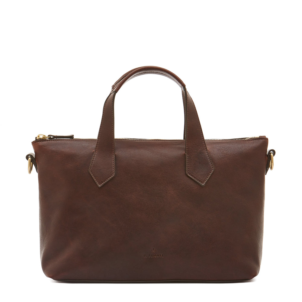 Le laudi | Women's handbag in vintage leather color coffee — 
front view
 — 1 of 5