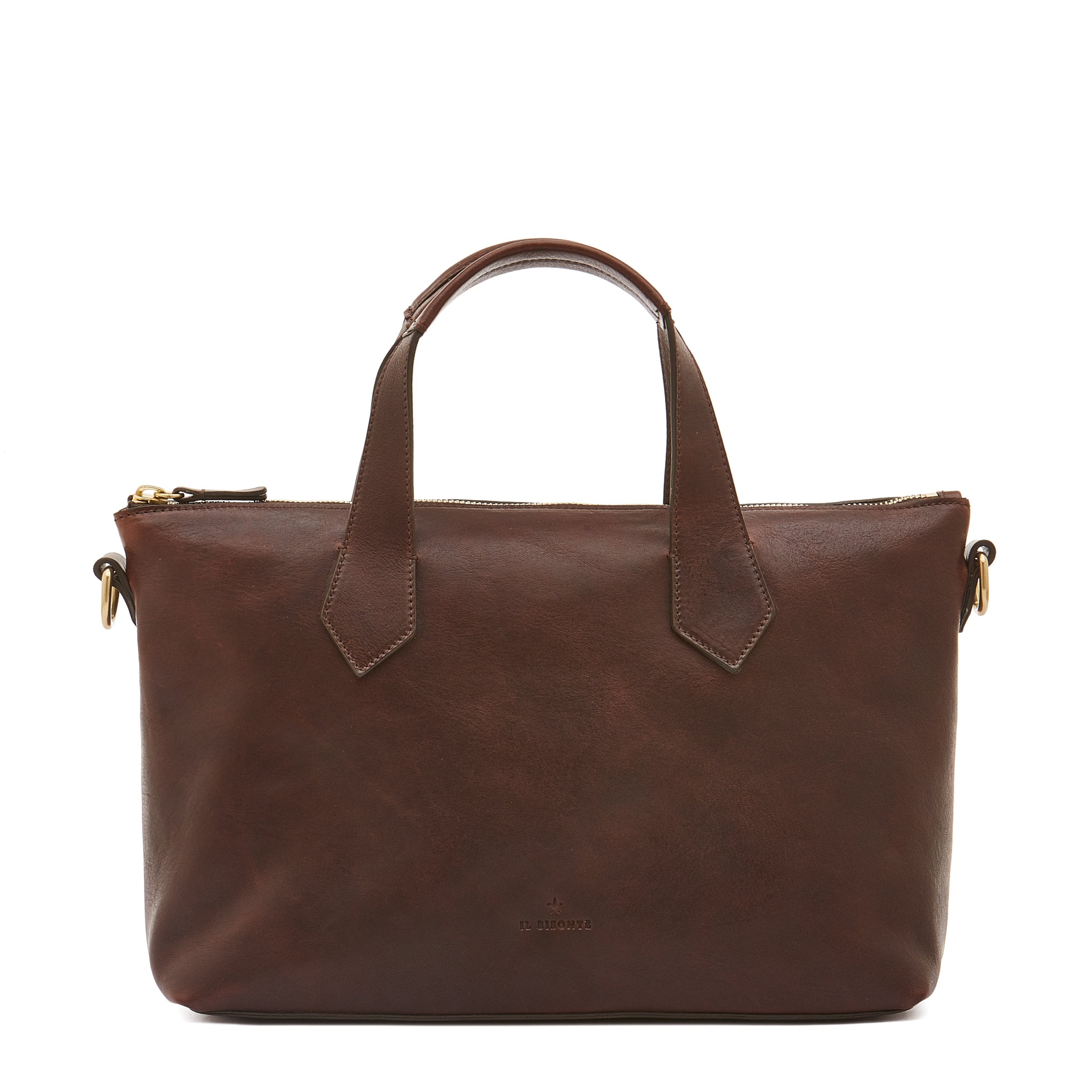 Le laudi | Women's handbag in vintage leather color coffee — 
front view
 — 1 of 5