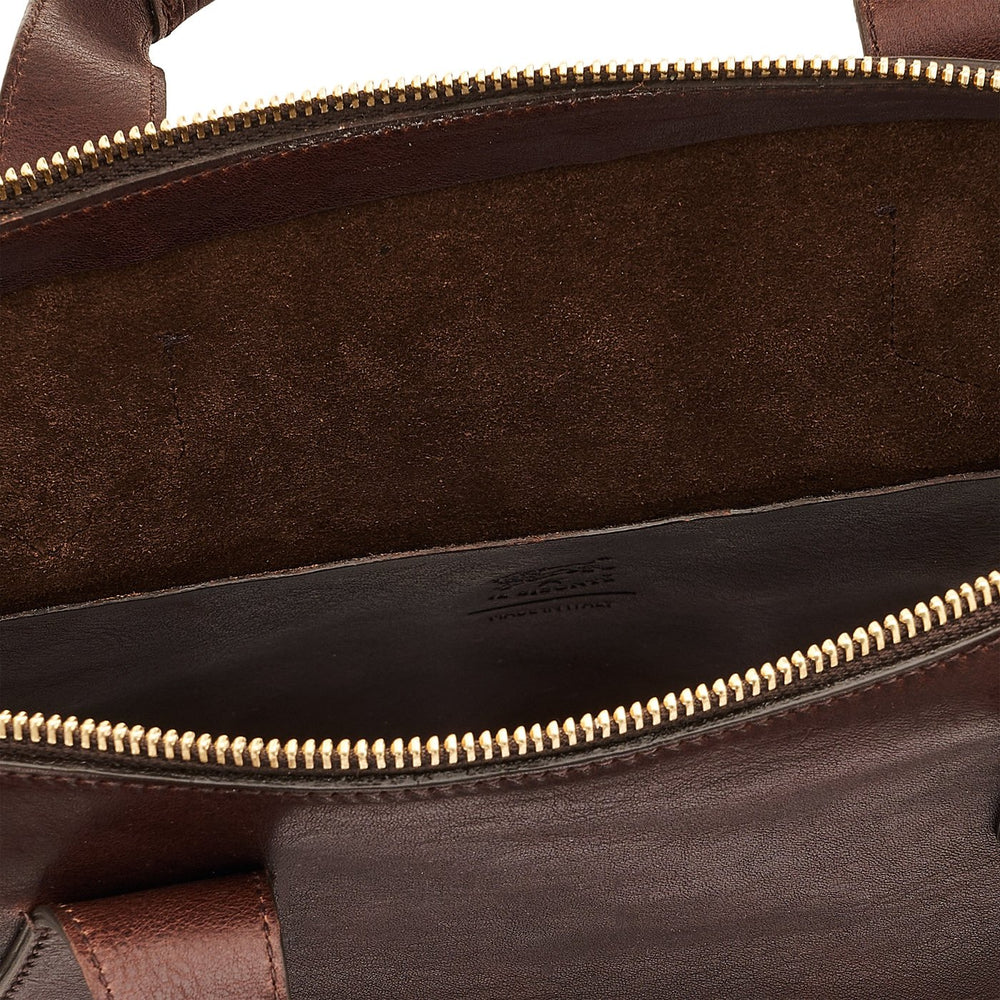 Le laudi | Women's handbag in vintage leather color coffee — 
interior detail view
 — 4 of 5