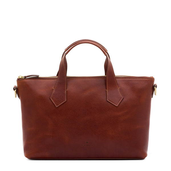 Le laudi | Women's handbag in vintage leather color sepia