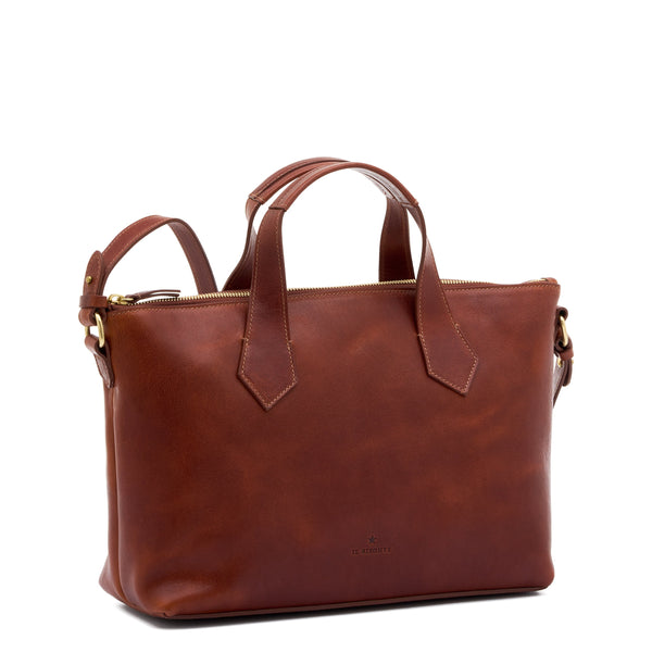 Le laudi | Women's handbag in vintage leather color sepia