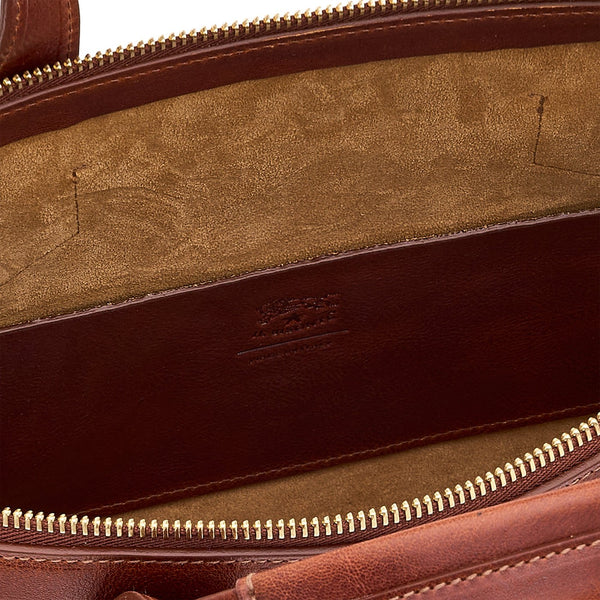 Le laudi | Women's handbag in vintage leather color sepia