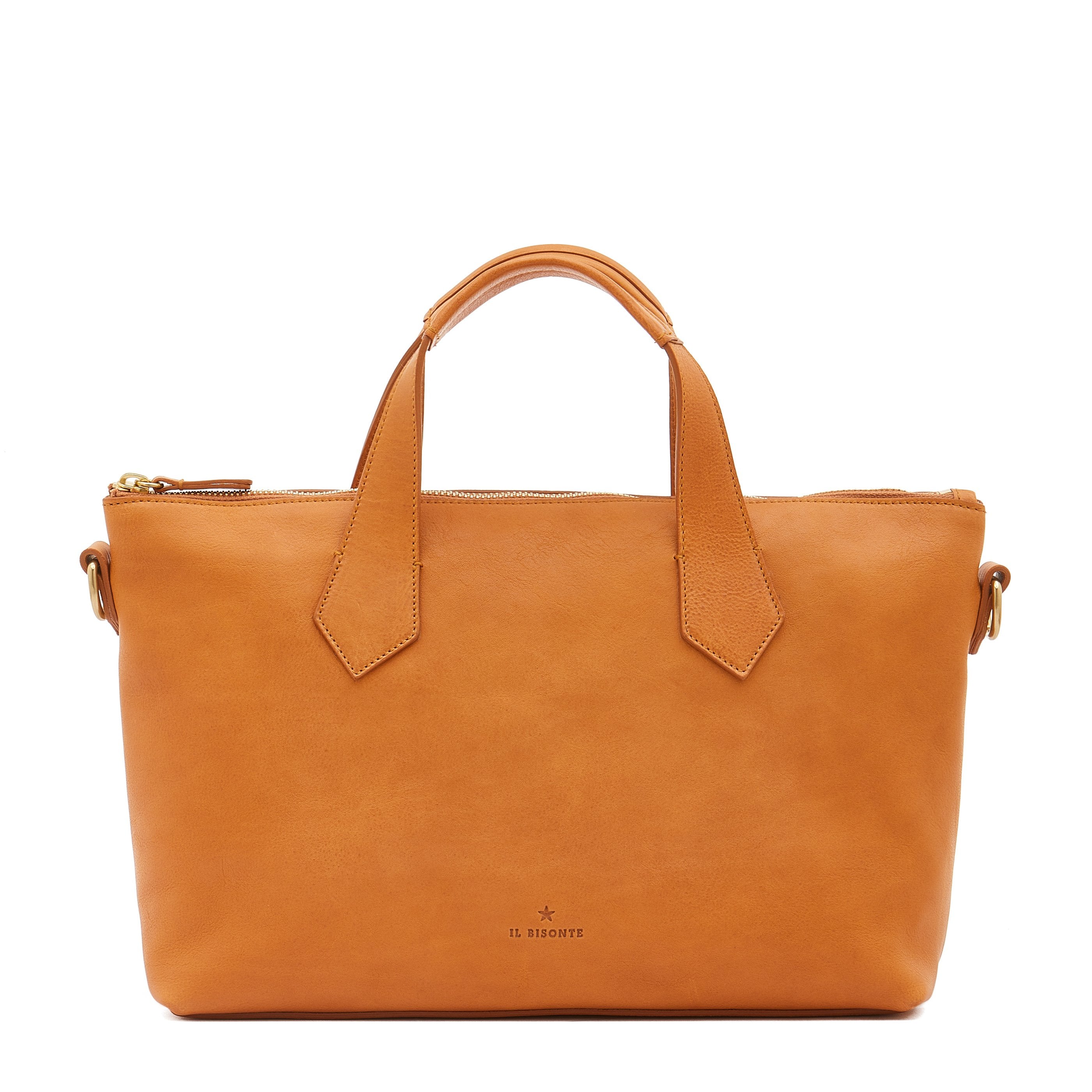 Le laudi | Borsa a mano da donna in pelle invecchiata colore naturale