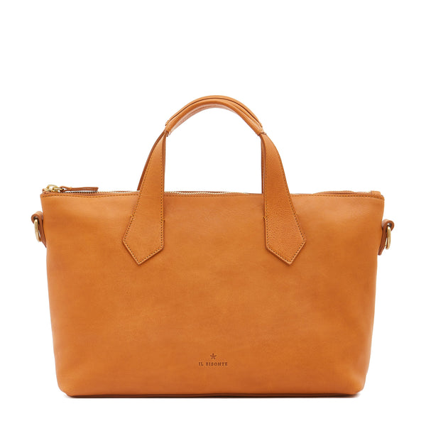 Le laudi | Borsa a mano da donna in pelle invecchiata colore naturale