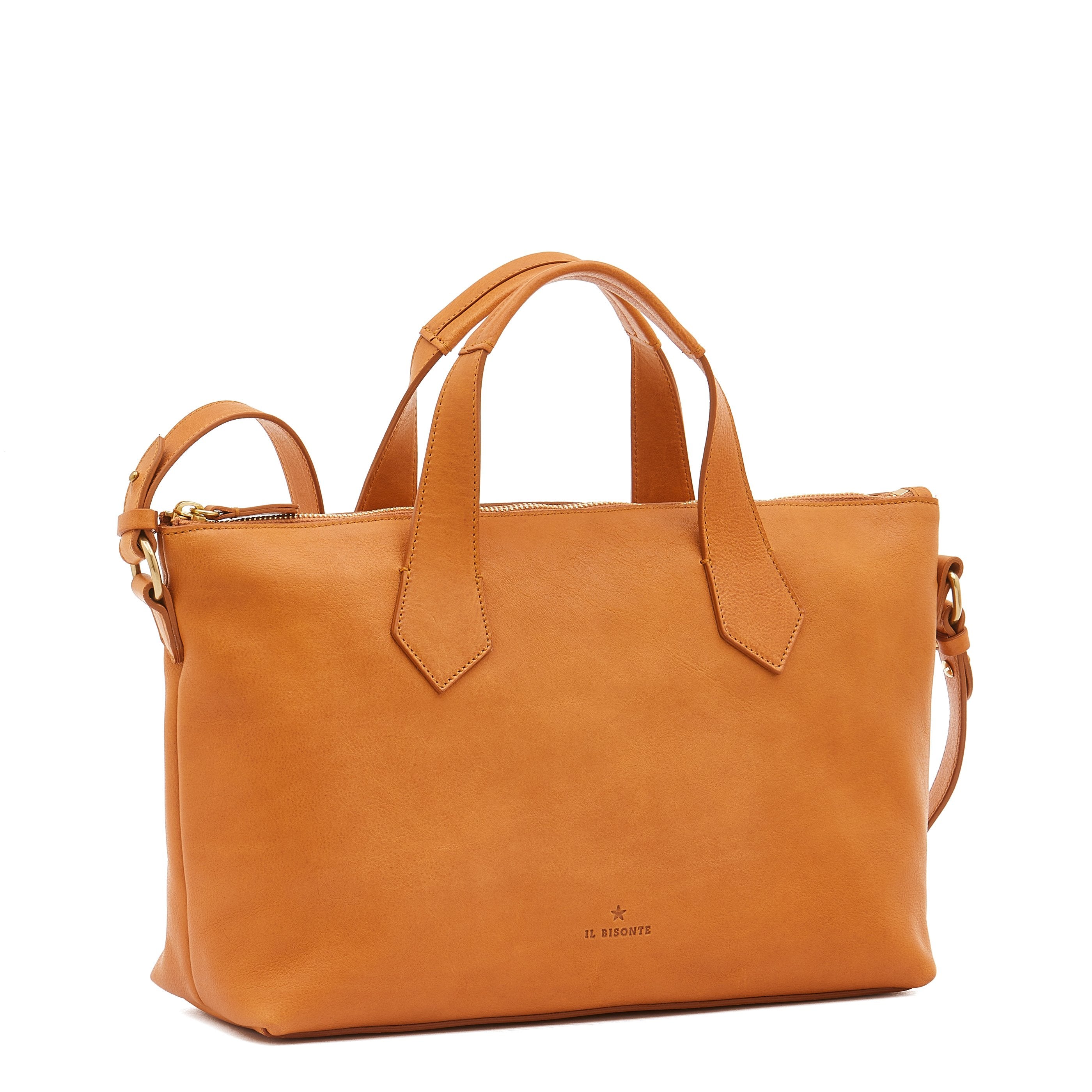 Le laudi | Borsa a mano da donna in pelle invecchiata colore naturale