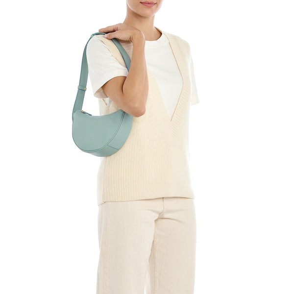 Oliveta | Hobo da donna in pelle colore celeste botticelli