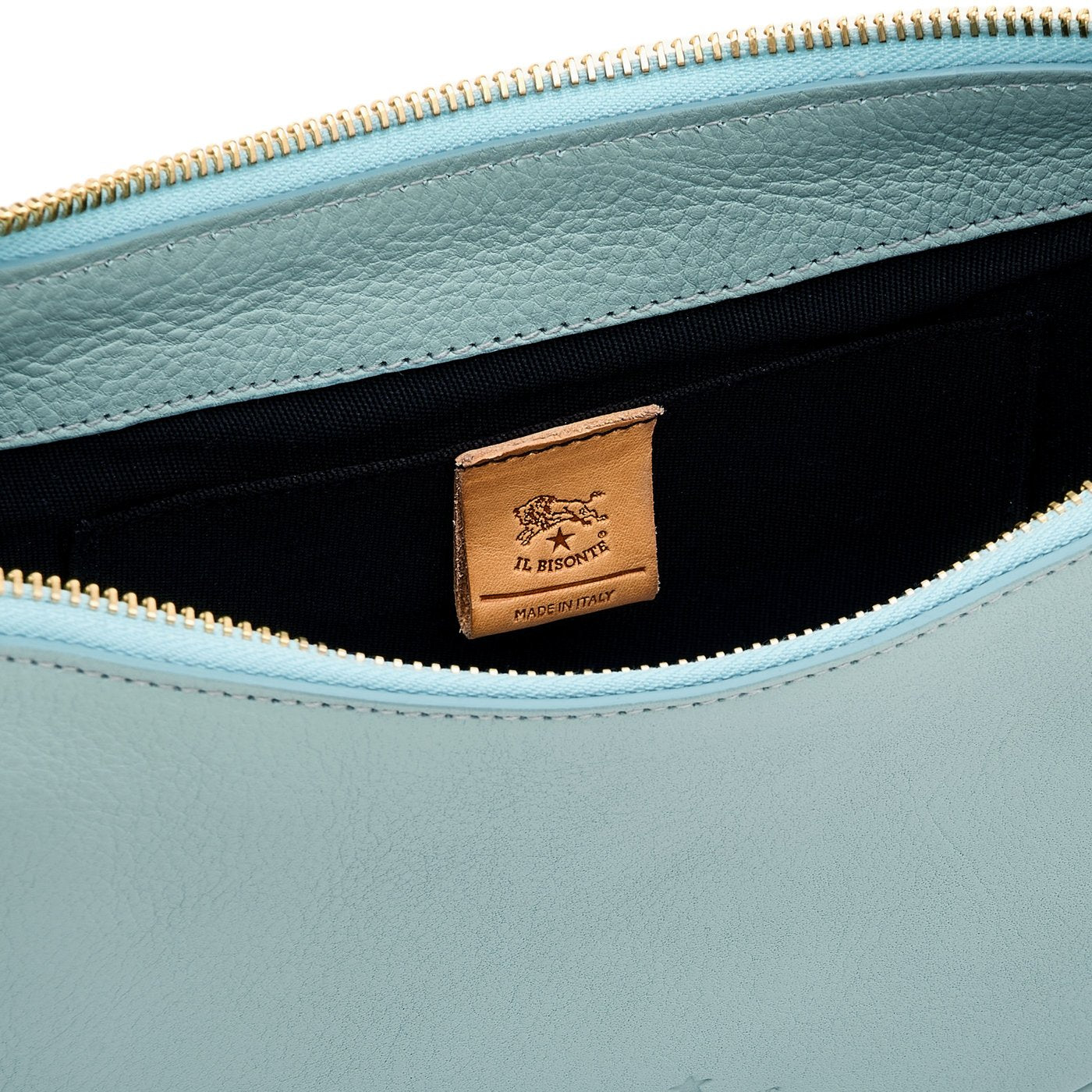 Oliveta | Hobo da donna in pelle colore celeste botticelli