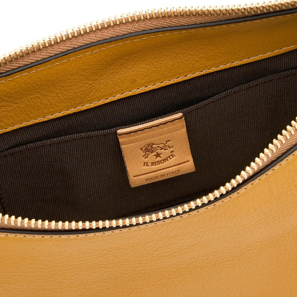 Oliveta | Hobo pour femme en cuir couleur jaune narciso