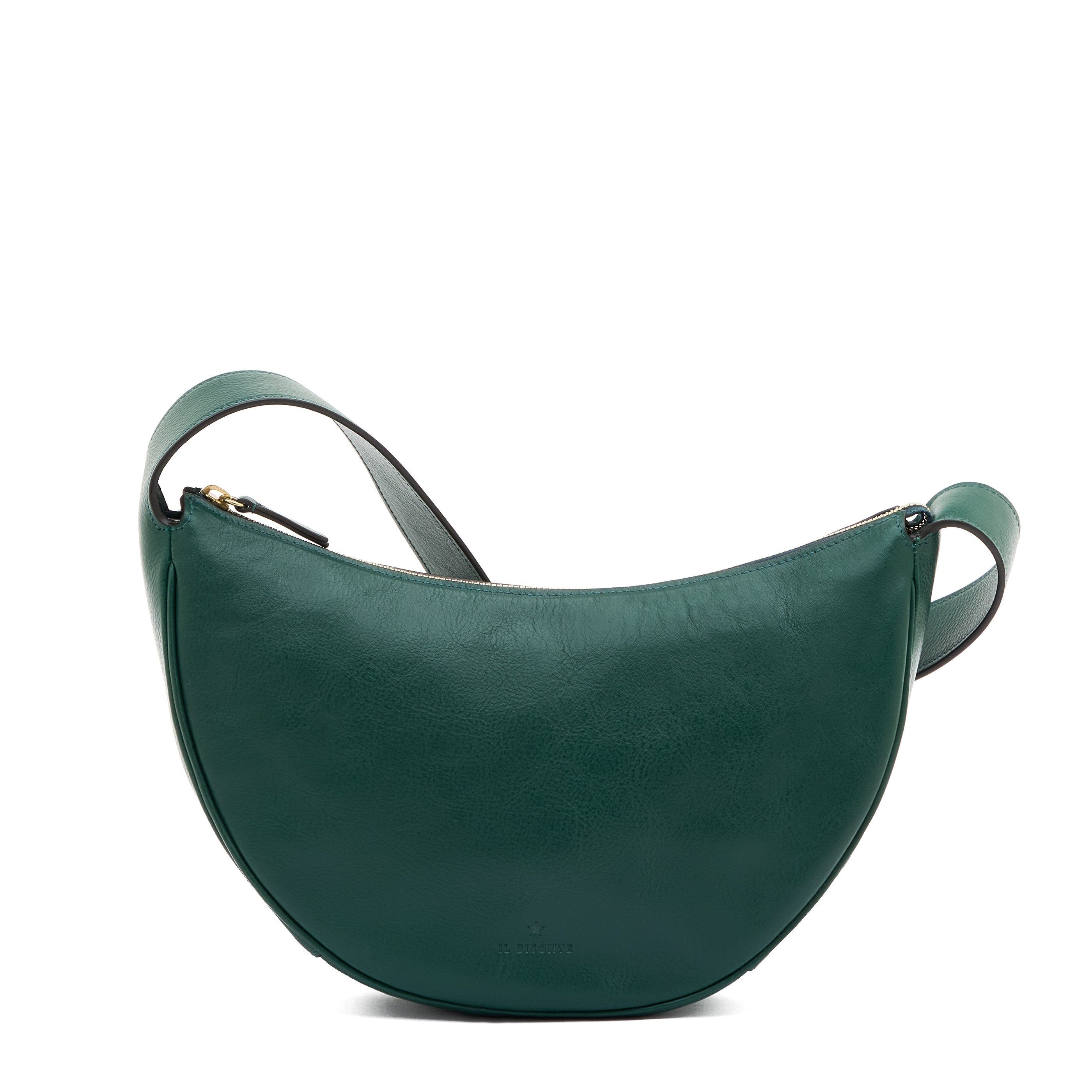 Oliveta | Hobo pour femme en cuir couleur vert oleandro — 
front view
 — 1 of 6