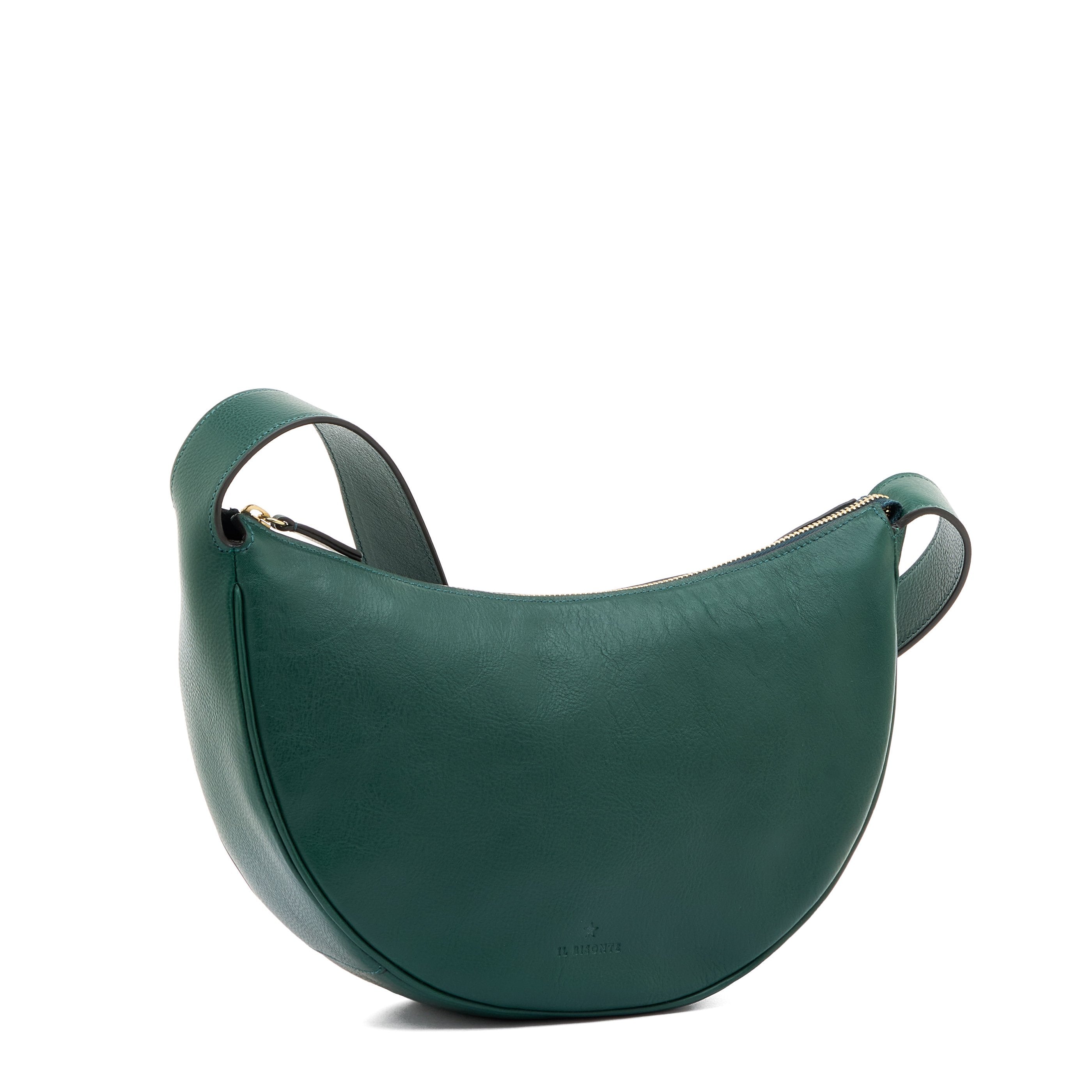 Oliveta | Hobo pour femme en cuir couleur vert oleandro — 
side view
 — 3 of 6