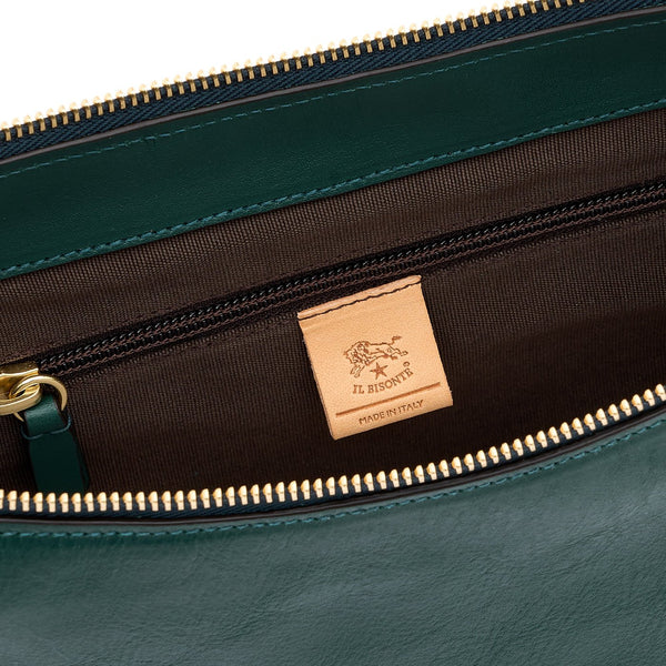 Oliveta | Hobo pour femme en cuir couleur vert oleandro