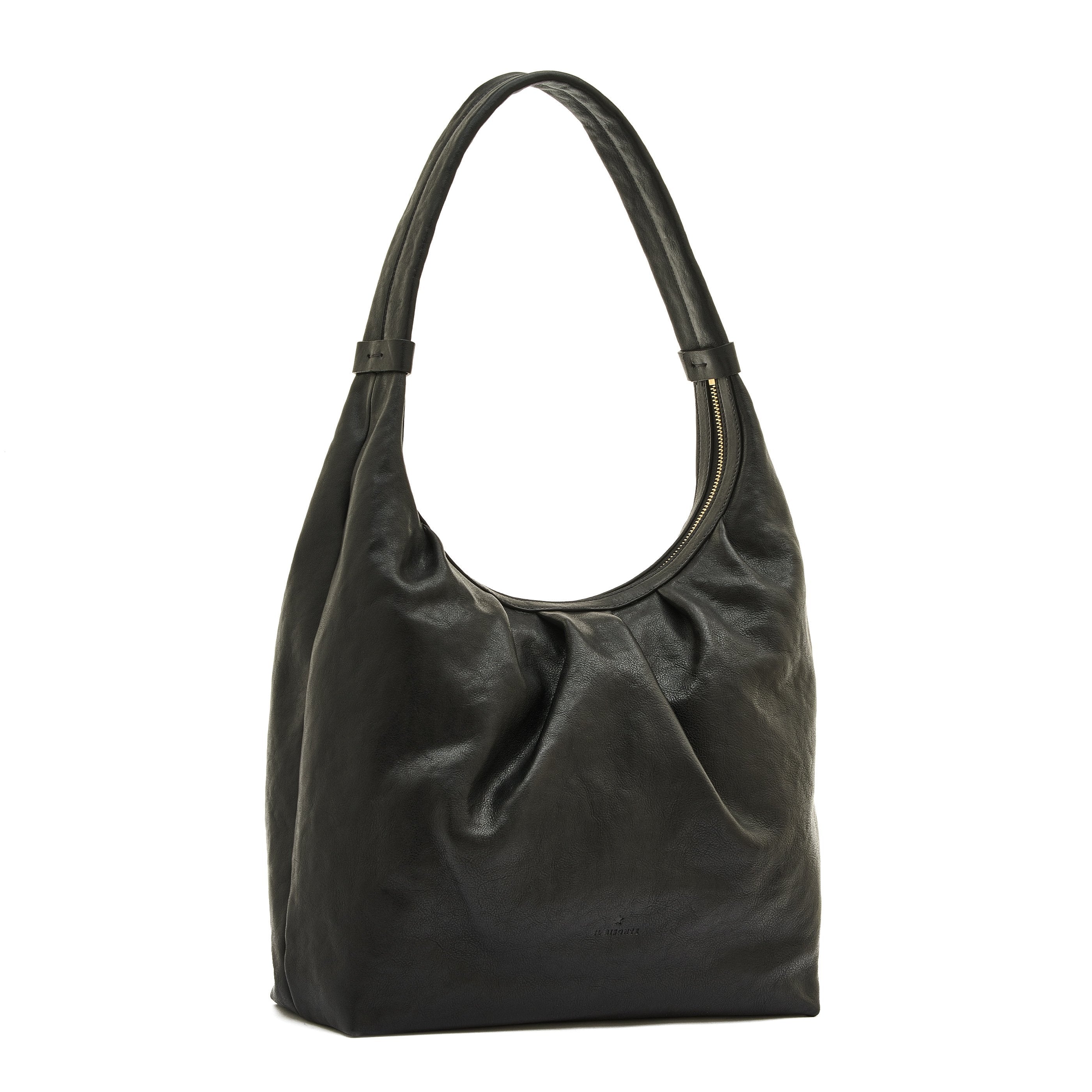 Accademia | Hobo da donna in pelle invecchiata colore nero