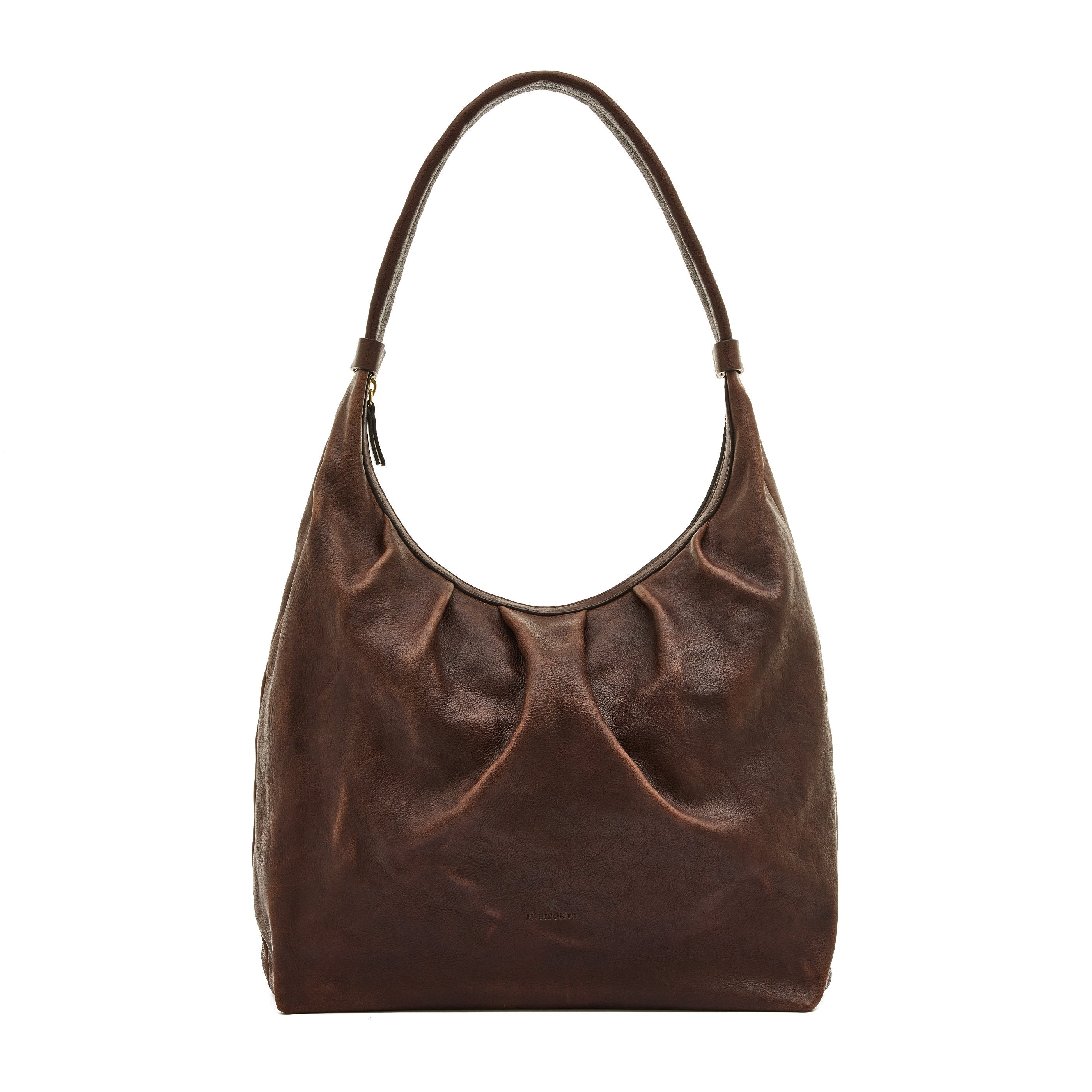 Accademia | Hobo da donna in pelle invecchiata colore caffè