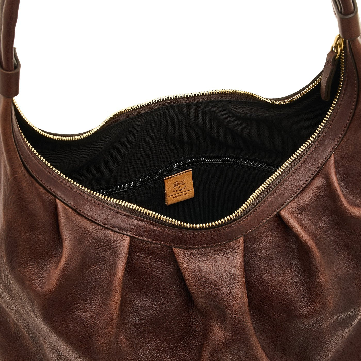 Accademia | Hobo da donna in pelle invecchiata colore caffè