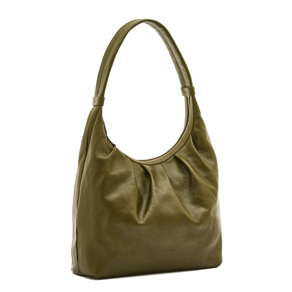 Accademia | Women's hobo in leather color rugiada green — 
side view
 — 3 of 4