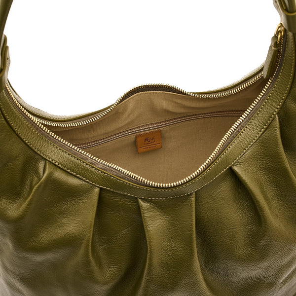 Accademia | Women's hobo in leather color rugiada green