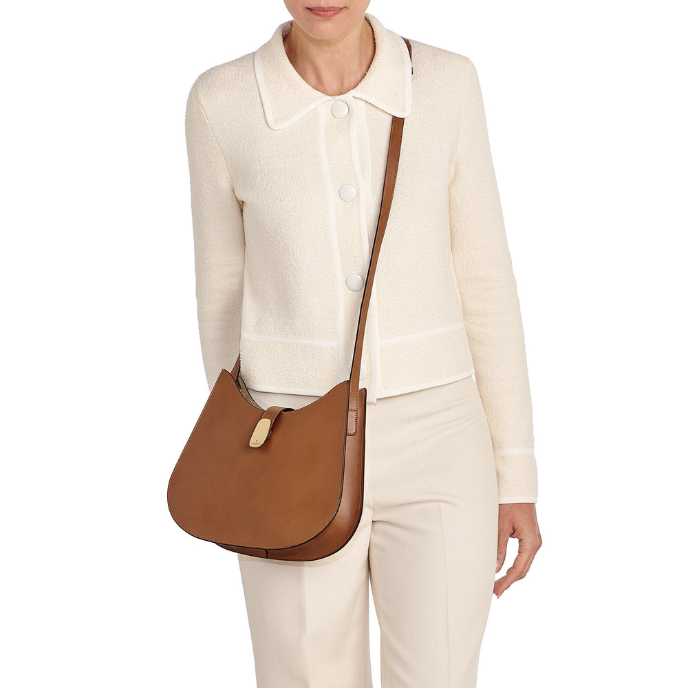 Atelier | Women's hobo in leather color chocolate