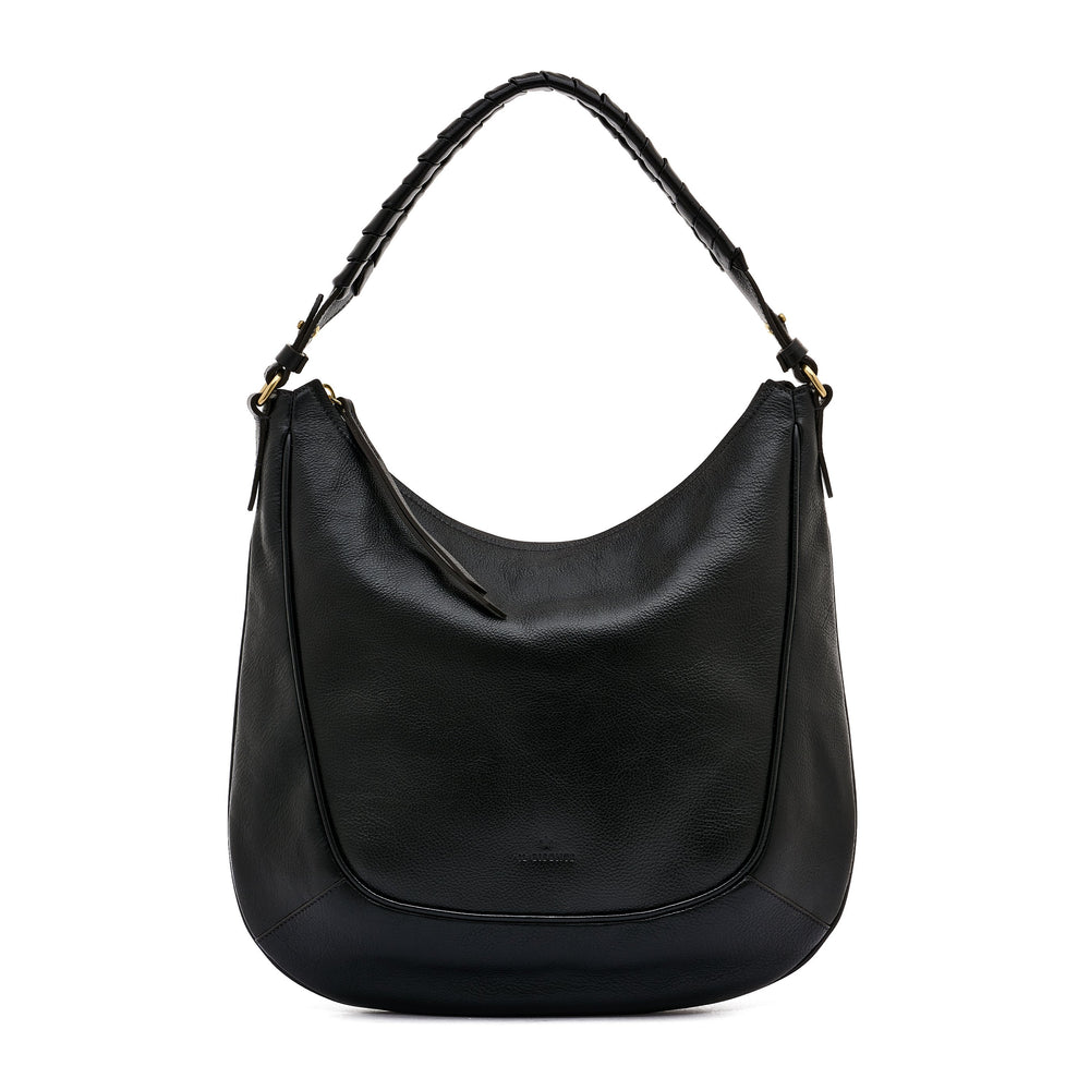 Trama | Hobo da donna in pelle colore nero — 
front view
 — 1 of 4