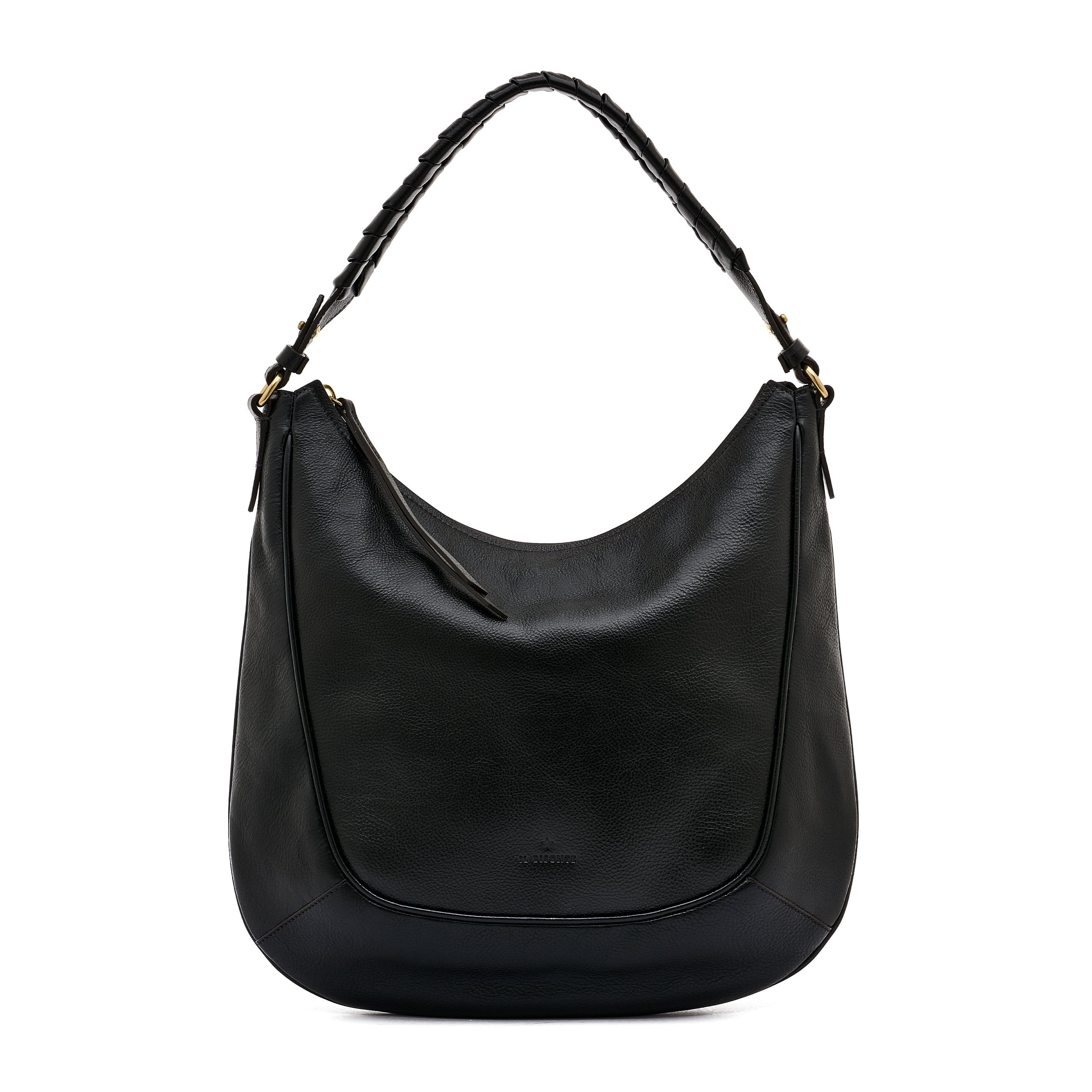 Trama | Hobo da donna in pelle colore nero — 
front view
 — 1 of 6
