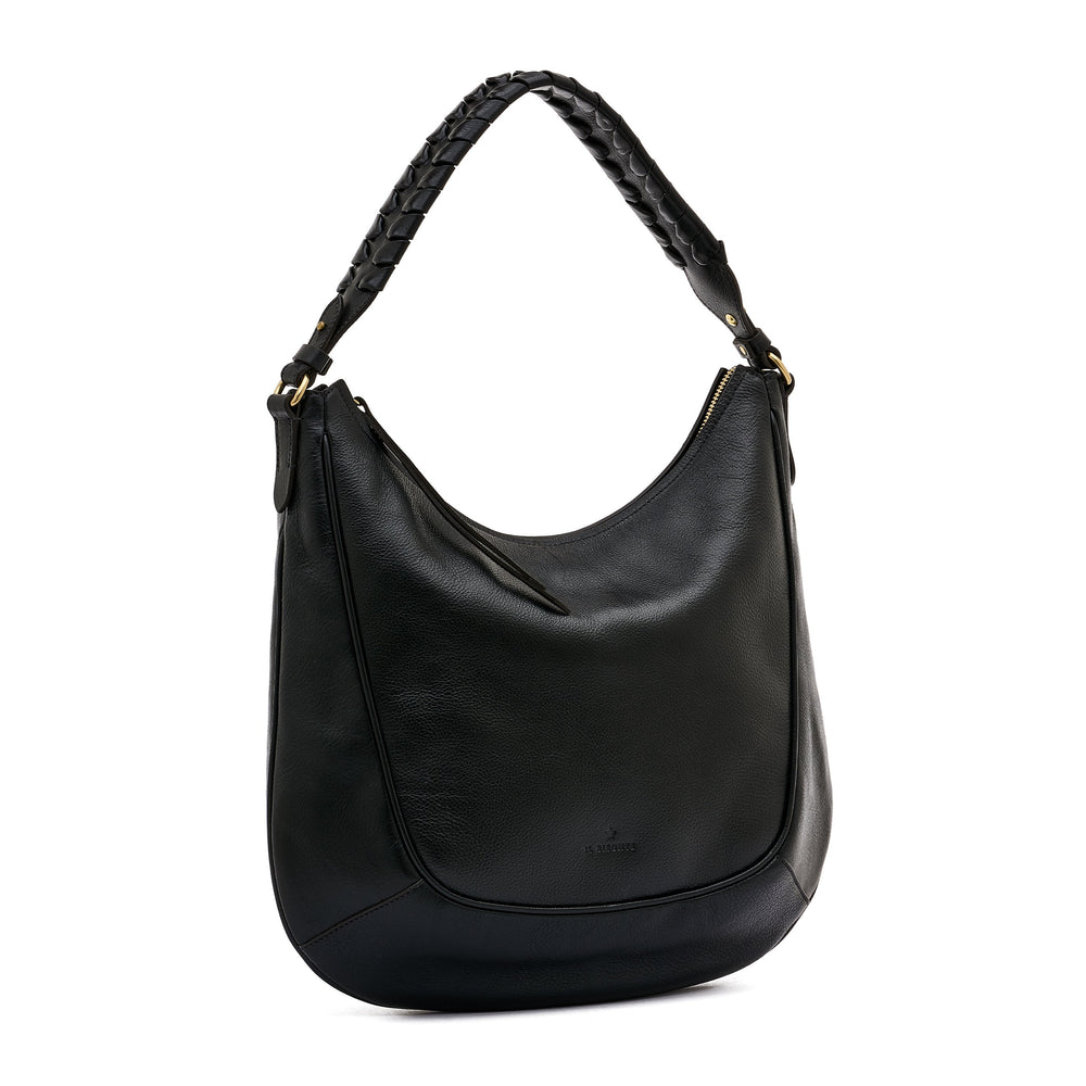Trama | Hobo da donna in pelle colore nero — 
side view
 — 3 of 4