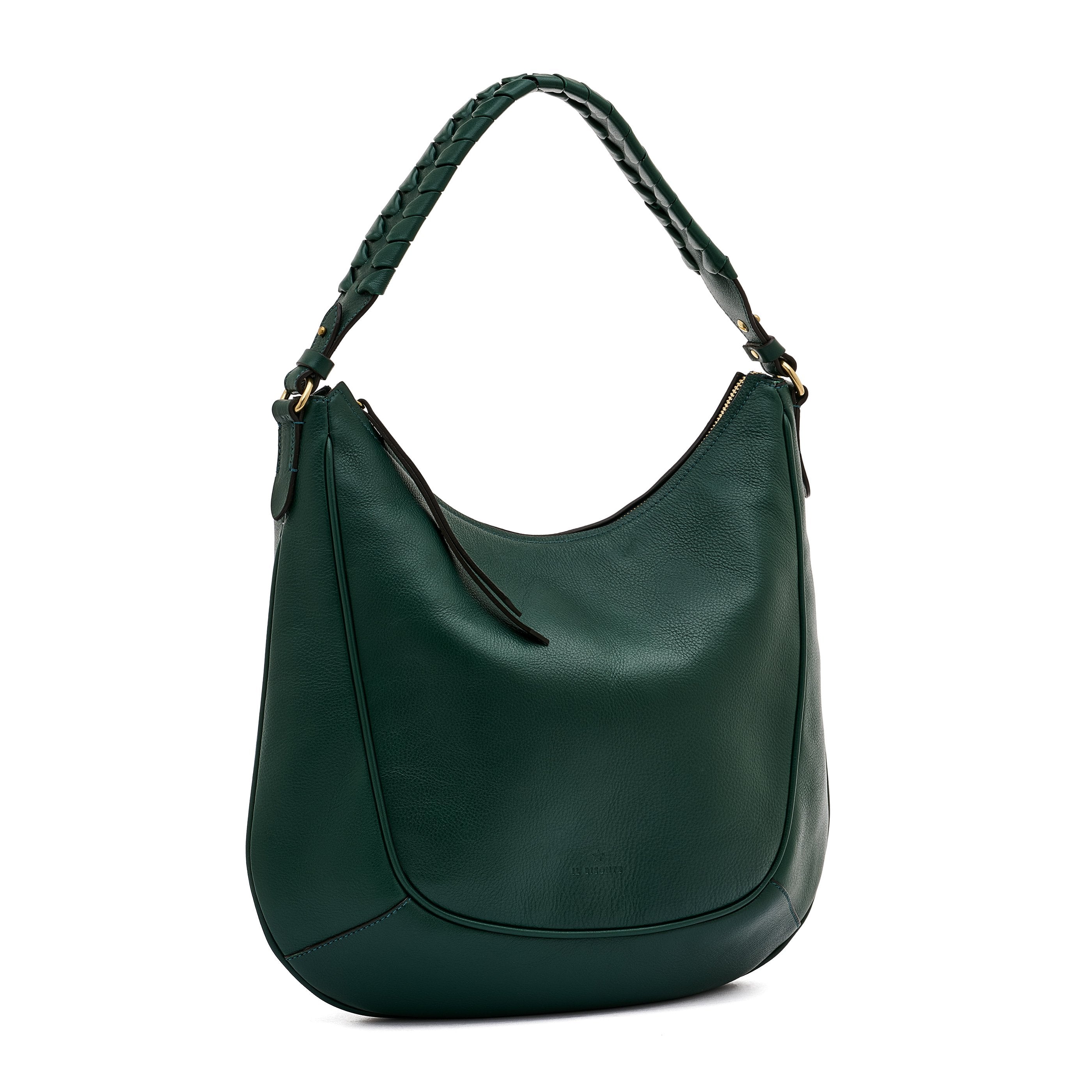 Trama | Hobo da donna in pelle colore verde oleandro — 
side view
 — 3 of 6